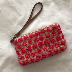 LAST CHANCE •Loft• Raffia Wristlet